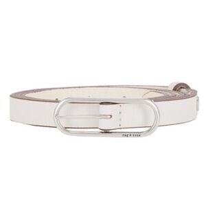 NWOT Rag & Bone Baby Rounded Rebound Belt in Antique White Sz Small